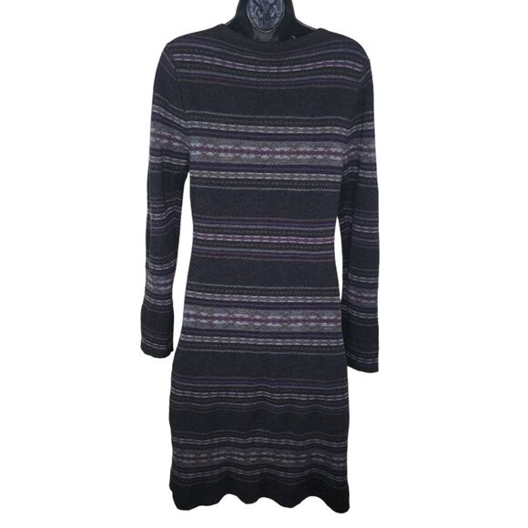 Krimson Klover Wool Fair Isle Print Long Sleeve Sweater Dress Medium - Picture 3 of 7